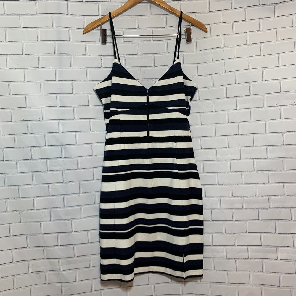 French Connection Striped Chemise Style Dress Sz 8